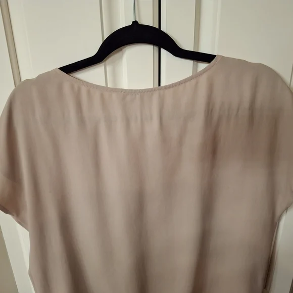 LOFT Tan  Embellished Short Sleeve Top - Picture 12 of 12